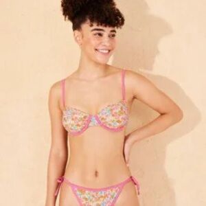 Wild Fable Pink Floral Underwire Bikini Set
